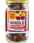 Gourmanity Chestnut Jar Chestnuts From Ardeche France Whole Roasted Chestnuts Peeled and Ready to Eat Great for Cooking Baking  Healthy Snacking Kosher Non Gmo and Gluten Free 148 oz