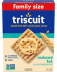 Triscuit Reduced Fat Whole Grain Wheat Crackers Vegan Crackers Family Size 115 oz