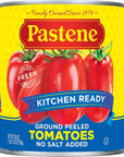 Pastene Kitchen Ready No Salt Ground Peeled Tomatoes 28 Ounce Pack of 6