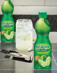 ReaLime Juice 8oz Bottle  100 Natural Lime Concentrate Ideal for Recipes  Marinades  Fresh Lime Juice for Cocktails Cooking  Salads Includes Moofin Silver Tea Bag Squeezer  Pack of 3