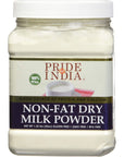 Pride Of India  Nonfat Dry Milk Powder  Protein  Calcium Rich  125 lbs 20oz Jar