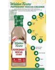 Walden Farms Peppermint Mocha Coffee Creamer 12 oz Bottle Fresh Flavored NonDairy Milk Substitute Natural and Organic Liquid Gluten Free and Low Carb Vegan Friendly 2 Pack