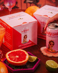 Busty Lush SHES GLAMOROUS NonAlcoholic Grapefruit Paloma Craft Mocktails feat Grapefruit Lime and Agave 8 Pack