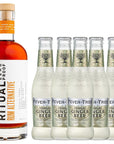 Ritual Zero NonAlcoholic Rum Alternative with 5 Pack of Fever Tree Ginger Beer for your favorite AlcoholFree Mixed Drink