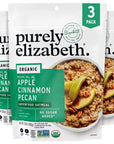 Purely Elizabeth, Organic Apple Cinnamon, Oatmeal Pouch 10oz (3 Ct.), Gluten-Free, Instant, Non-GMO