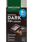 Santiveri Sugar Free 74% Cocoa Dark Chocolate Bar 80 g