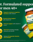 MegaFood Men's 40+ Advanced Multivitamin for Men - Dr-Formulated - Choline, Vitamin B, Vitamin C, Vitamin D, Zinc & Real Food - Brain Health, Immune Support - Vegetarian - 120 Tabs (60 Servings)