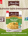 Near East Heat  Eat Rice Quick Cook Rice Microwave Rice 2 Flavor Variety Pack 88oz Pouches 6 Pack