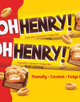 Oh Henry Peanuty Caramel Fudge Bar Full Size Individually Wrapped Candy Bars 15oz each Bulk 24 Pack