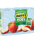 Motts For Tots Apple 675 Fl Oz Boxes 32 Count 4 Packs Of 8 Juice With Purified Water Good Source Of Vitamin C 40 Less Sugar Than 100 Apple Juice No Artificial Sweeteners