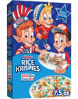 Kelloggs Rice Krispies Breakfast Cereal Summer Snacks Family Breakfast Red and Blue Color Mix 75oz Box 1 Box