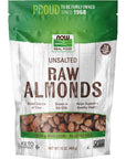 NOW Foods Almonds Raw and Unsalted Source of Protein Grown in the USA 16Ounce Packaging May Vary