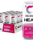 CELSIUS HEAT Strawberry Dragonfruit Performance - 16 Fl Oz (Pack of 12)