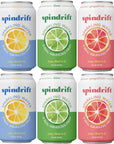 Spindrift Sparkling Water Variety Pack 12oz Cans Pack of 6 with Bay Area Marketplace Napkins