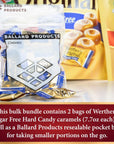 Werthers Original Hard Candy Sugar Free Pack of 2 Bags of Caramel Hard Candy 77oz  Individually Wrapped Caramel Candy Sweets  Bundle with Ballard Products Pocket Bag