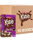 Kelloggs Krave Cold Breakfast Cereal Kids Snacks Double Chocolate Brownie Batter 65lb 10 Boxes