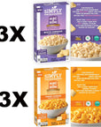 Simply MacARoni Variety Pack White Cheddar  Three Cheese 82 Oz Pack of 6