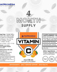 Liquid Vitamin C Drops - VIT C - 99% Pure Ascorbic Acid - for Adults and Kids - Organic, Non-GMO, Vegan - Bioactive Vitamin C Liquid Supplement - Skin Health, Immune Support, Antioxidants - 4oz