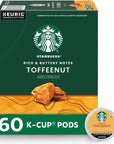 Starbucks Medium Roast K-Cup Coffee Pods - Toffeenut for Keurig Brewers - 10 Count (Pack of 6)