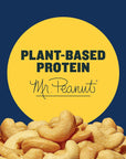 PLANTERS Deluxe Salted Whole Cashews, Party Snacks, Plant-Based Protein 18.25oz (1 Cannister)