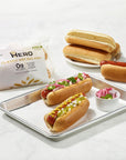 Hero Classic Hot Dog Bun - Delicious Rolls & Net Low Carb Hot Dog Buns | | High Fiber, 0g Net Carbs, 0g Sugar & 90 Calories Per Serving | (12 Buns, Pack of 6)