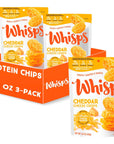 Whisps Cheese Crisps Cheddar Cheese  Protein Chips  Healthy Snacks  Protein Snacks Gluten Free High Protein Low Carb Keto Food 212 Oz 3 Pack