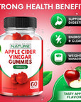 Apple Cider Vinegar Gummies 1000mg - Vitamin B12, Beetroot, Pomegranate, Natural Digestion, Detox, Weight Management & Immune Health - Raw ACV with The Mother, Vegan, Non-GMO, Gluten-Free, 60 Gummies