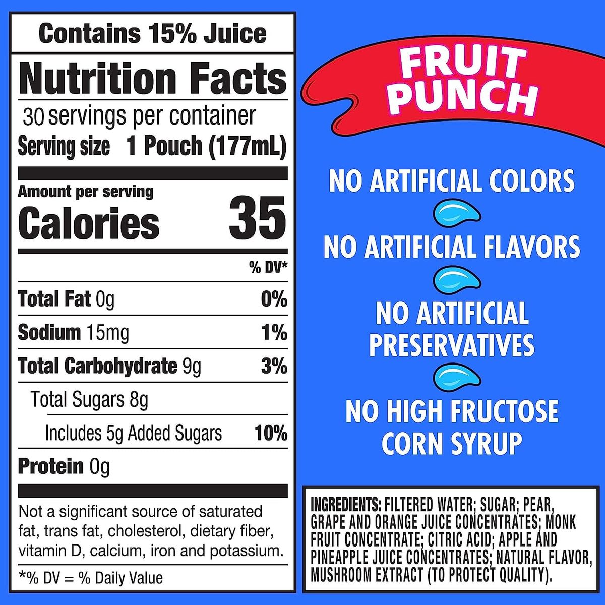 Capri Sun Kids Juice Beverage Variety Pack  6 Fl Oz 40 Count