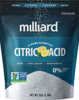 Milliard Citric Acid 5 Pound - 100% Pure Food Grade Non-GMO Project Verified (5 Pound)