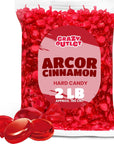 Arcor Cinnamon Hard Candy Spicy Red Sweets  Bulk Pack 2 Pounds About 150 Count