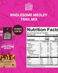 Second Nature Wholesome Medley Trail Mix  12 Count 225 oz Individual Snack Packs Certified GlutenFree  Dark Chocolate Dried Fruit and Nut Trail Mix Ideal for Travel Snacks