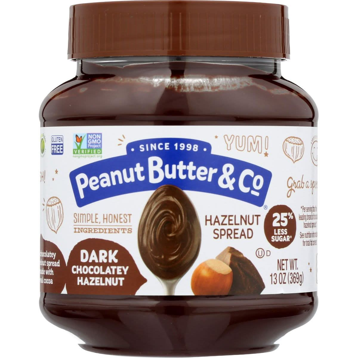 Peanut Butter  Co Hazelnut Spread Dark Chocolatey Hazelnut 13 Oz