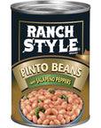 Ranch Style Pinto Beans With Jalapeno Peppers Canned Beans 15 OZ