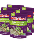 Mahatma Ready to Heat Cilantro LimónFlavored Jasmine Rice Precooked Rice Microwaveable in 90 Seconds 88 Ounces Pack of 6