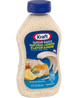 Kraft Natural Lemon Flavor & Herb Tartar Sauce (12 oz Bottles, Pack of 12)