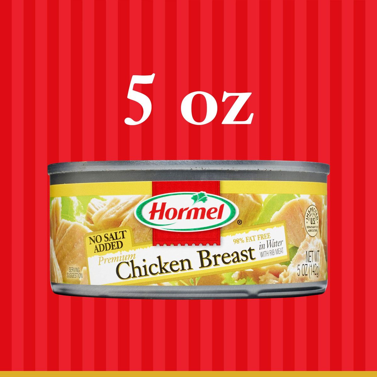 Hormel Premium No Salt Added Canned Chunk Chicken Breast in Water 5 Ounce Pack of 12