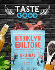 Brooklyn Biltong  Air Dried Grass Fed Beef Snack South African Beef Jerky  Whole30 Approved Paleo Keto Gluten Free Sugar Free Made in USA Original