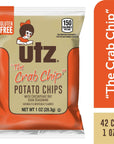 Utz Crab Chips 1 oz. Bags, 42 Count, Crispy Fresh Potato Chips, Perfect for Vending Machines, Individual Snacks to Go, Trans-Fat Free