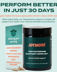 JOYMODE Testosterone Support Complex (90ct) -Natural Supplement for Men w/Ashwagandha, DIM, Magnesium, Zinc & Boron