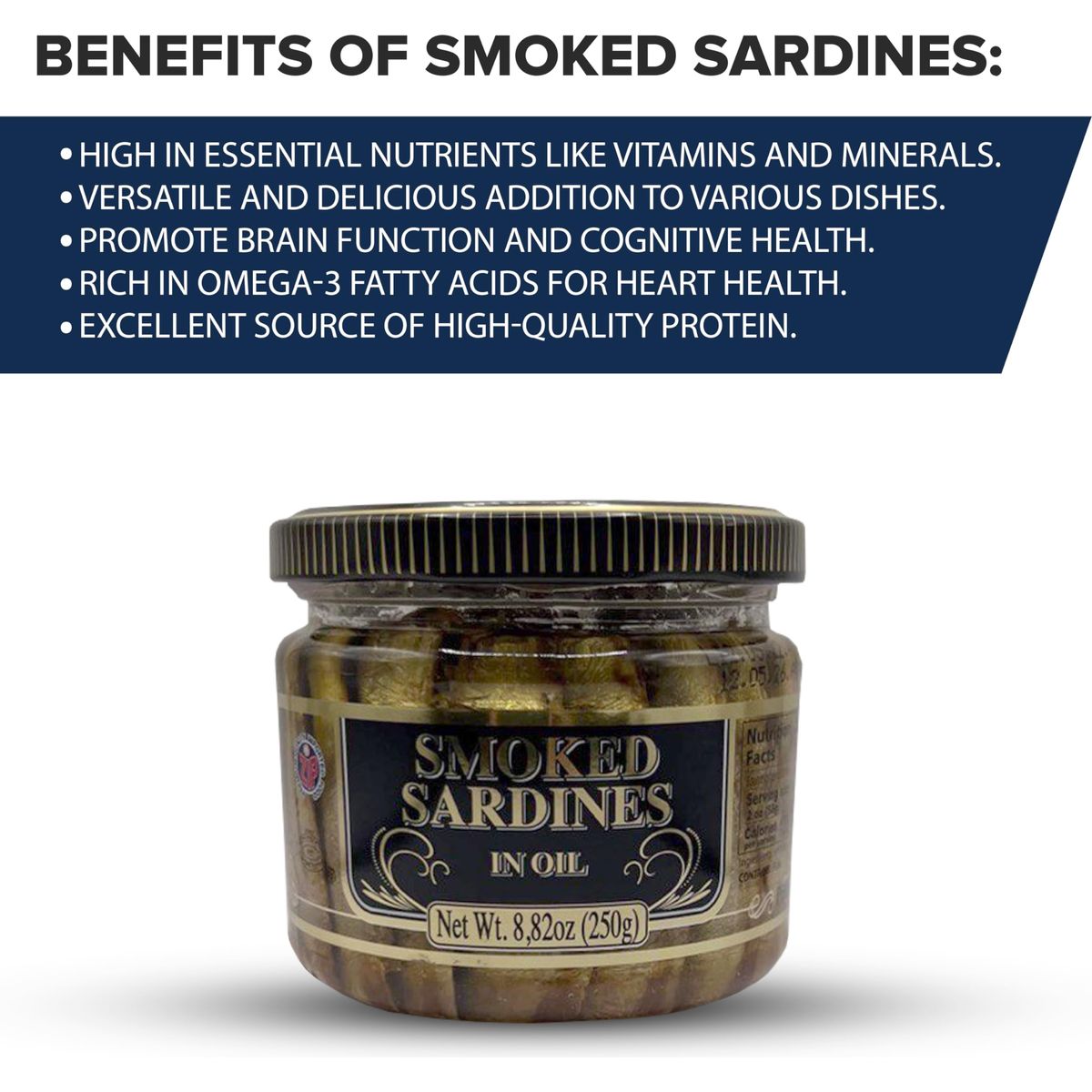 Riga Gold Smoked Sardines in Oil 250g Pack 12