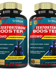 Tenmido 2 Packs of 60caps Testosterone Supplements Booster for Men, Equivalent to 10000mg - Natural Stamina, Endurance & Strength Supplement - Muscle Building Growth, Increasing Performance, Energy