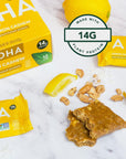 ALOHA Organic Plant Based Protein Bars - Lemon Cashew - 12-Count - Vegan, Low Sugar, Gluten-Free, Paleo, Low Carb, Non-GMO, No Stevia & No Erythritol