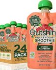 Outshine Peach Raspberry Yogurt Smoothie Pouches  Fruit Pouches ReadytoDrink Smoothies Kids  Adults Pureed Foods  Fruit Pouches for Kids  Adults Smoothie Drink  24 Count