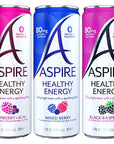 Energy Drinks Aspire Healthy Energy Drink Variety Pack 12 fl oz 5 pk  Every Order is Elegantly Packaged in a Signature BETRULIGHT Branded Box