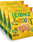 Bahlsen Leibniz Zoo Spelt & Oats Butter Biscuits - Animal Shaped Crisp Butter Cookies 100g Each