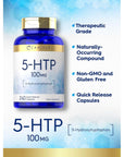 Carlyle 5HTP | 100mg | 240 Capsules | 5 Hydroxtryptophan | Non-GMO & Gluten Free Supplement