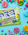 Bulk Sour Pez Candies Refill Bags Pineapple Green Apple Blue Raspberry and Watermelon Hard Candy Sours Pack of 2