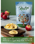 NUTS US  Dried Apple Rings  No Added Sugar  No Artificial Color  Chewy Texture  NONGMO  Juicy and Natural  Packed in a Resealable Bag 2 LBS