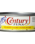 Century Tuna Flaked Light Tuna in Oil  High in Protein and Rich in Omega 3 DHA Canned Tuna 49 Ounce Pack of 12