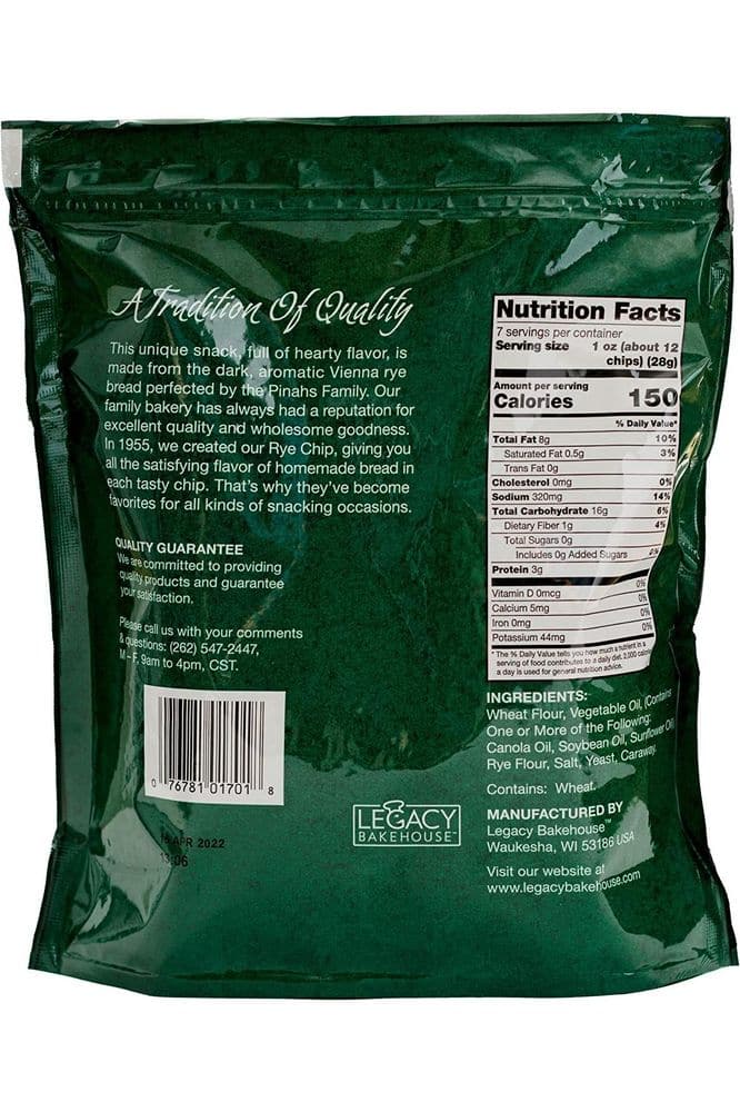 Pinahs Rye Chips, Original, 7 Ounces